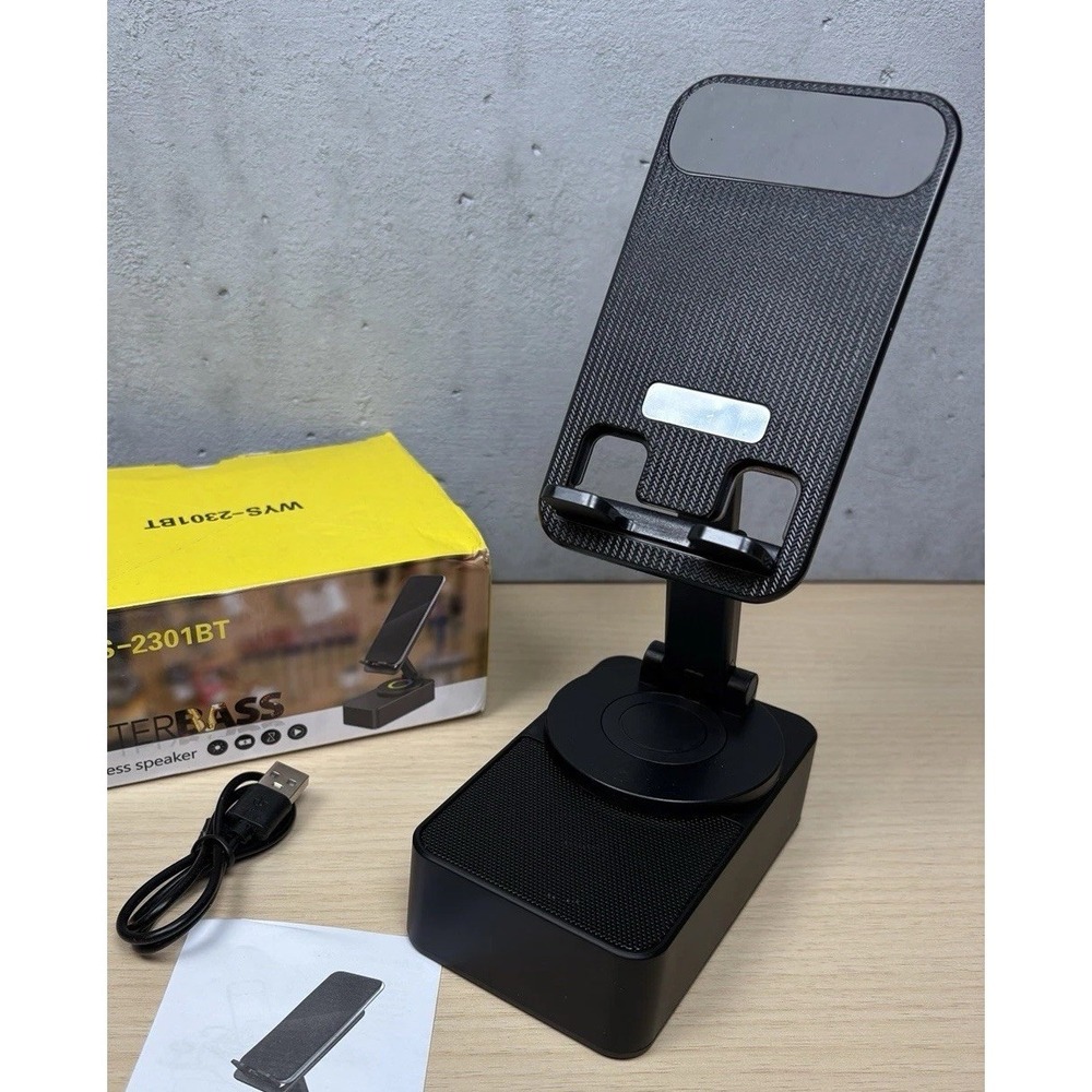 Wireless Audio Bluetooth Speaker 5in1 Phone Holder Rechargeable Ambient Light